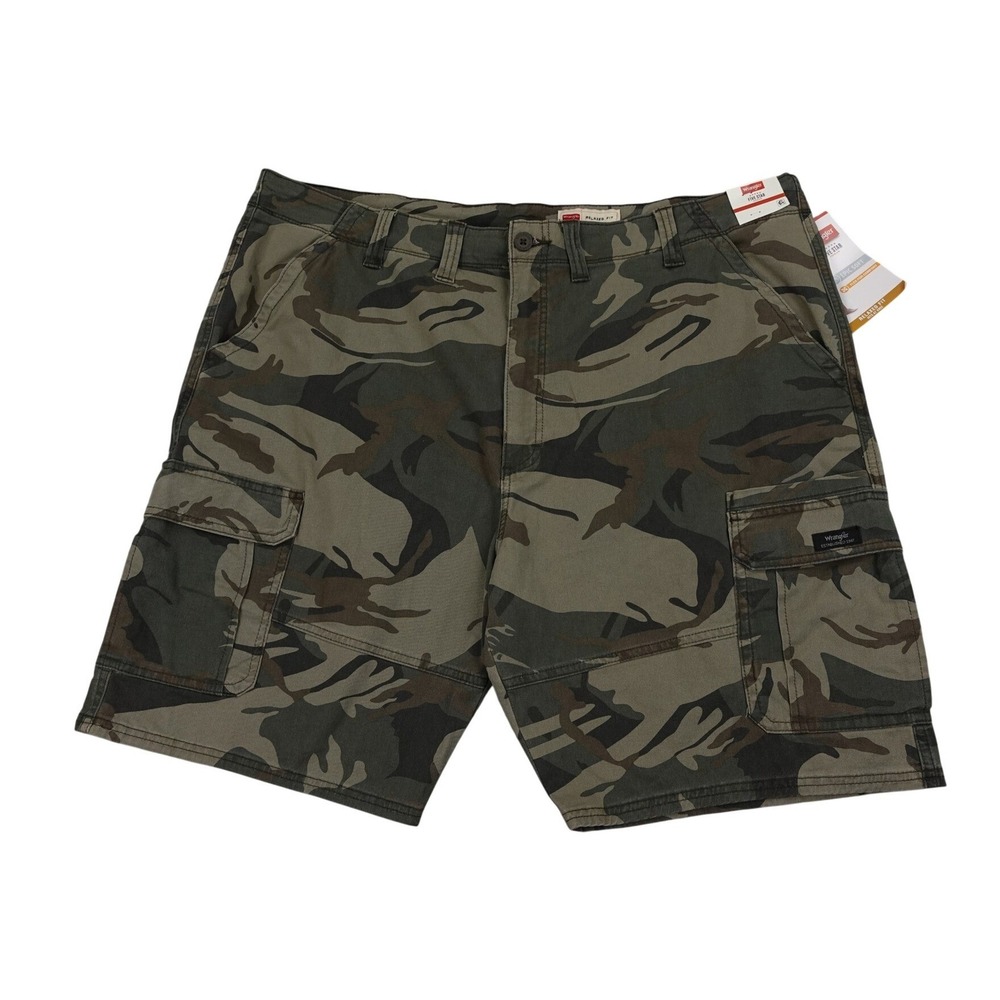 Wrangler Relaxed Fit Mens 44 Epic Soft Camo Cargo‎ Shorts NEW NWT Five Star